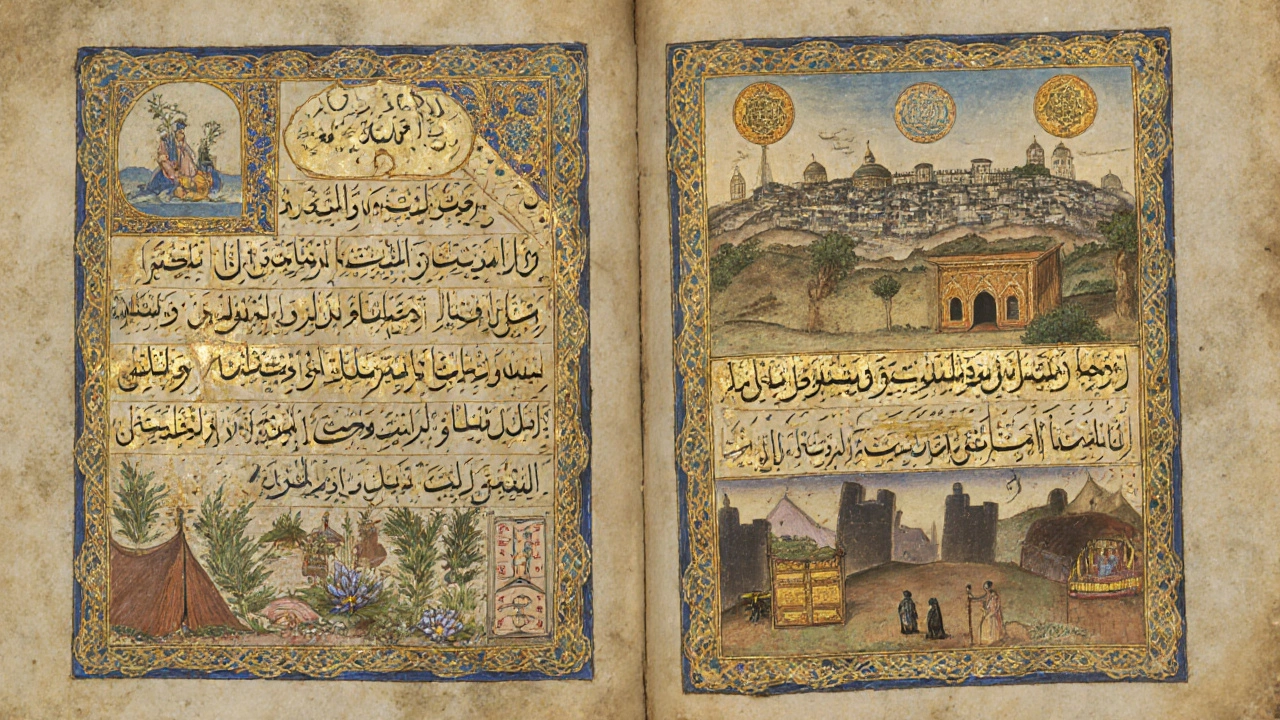 Иллюстрация из Канона медицины Ибн Сины на старинной рукописи.